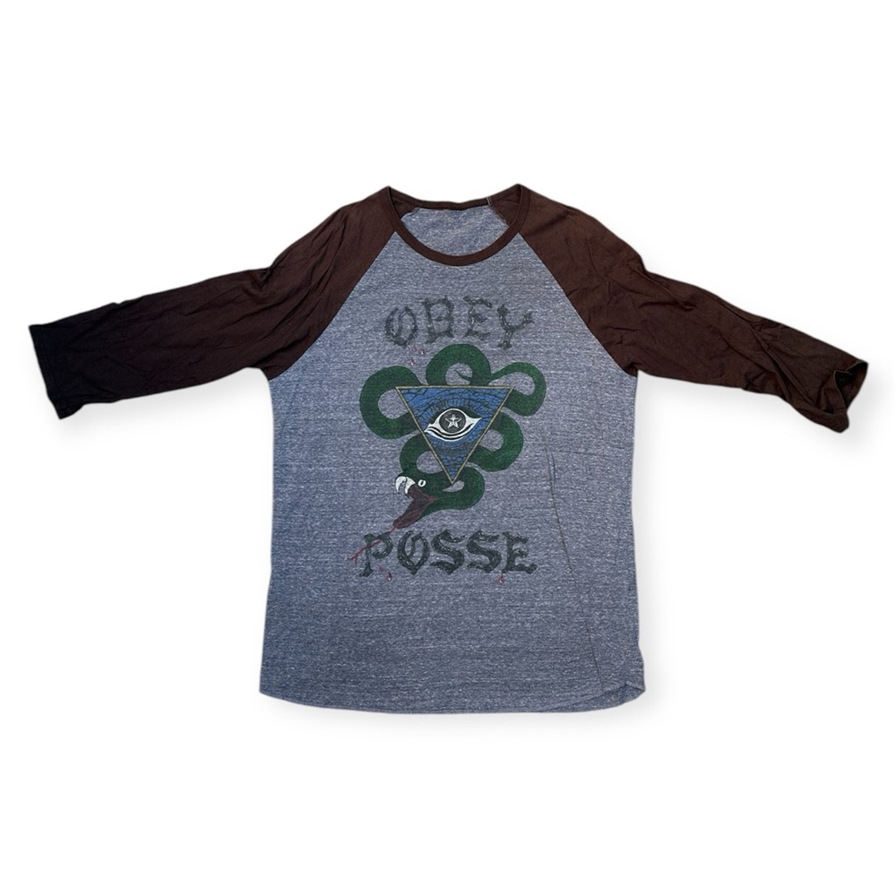 Vintage OBEY Posse Quarter Sleeve Tee XL T Shirt